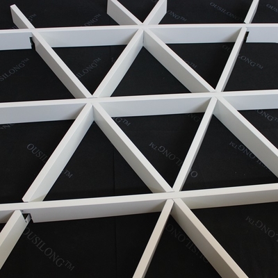 Alışveriş Salonu için Rulo Kaplama Kapalı Alüminyum Üçgen Izgara Metal Tavan Alüminyum Panel