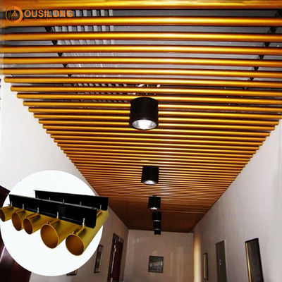 Alüminyum Yuvarlak Boru Yapımında Dekoratif Asma Lineer Metal Tavan