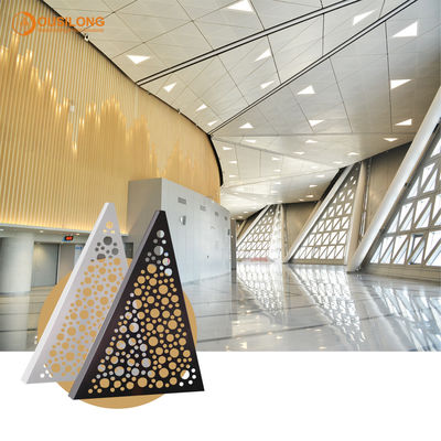 Stadyum için iç asma metal tavan özelleştirilmiş sanatsal delikli alüminyum tavan paneli