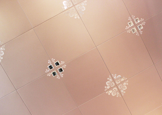 300mm x 300mm Dekorasyon Sanatsal Tavan, Ticari Metalik Tavan Seramik Banyolar için