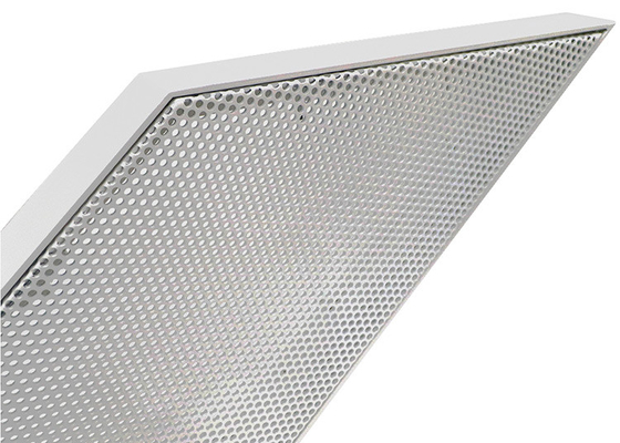 Delikli Metal Alüminyum Giydirme Cephe Paneli Prizmatik Şekil Dış PVDF Sprey Boya