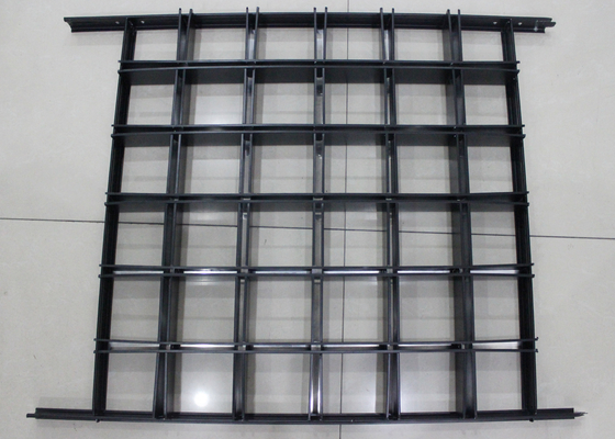 Siyah T çubuklu Çerçeve Metal Alüminyum ızgara tavan 600 x 600 Örgü