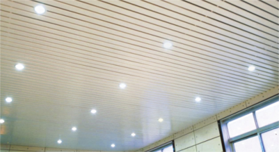 Bina Dekorlu Asma Alüminyum Şerit Tavan, İç Metal Yanlış Mimari Panel