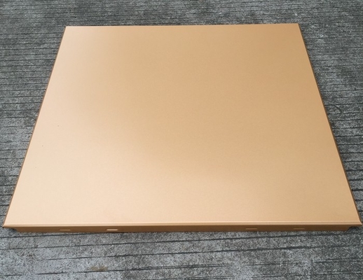 Yanlış Tavan Fayans Altın Rengi Alüminyum Klip / 600x600mm Metal Tavan Paneli
