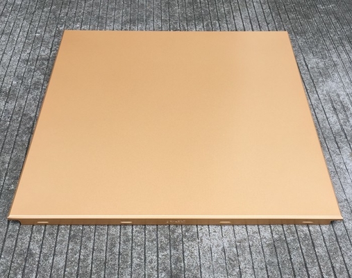 Yanlış Tavan Fayans Altın Rengi Alüminyum Klip / 600x600mm Metal Tavan Paneli
