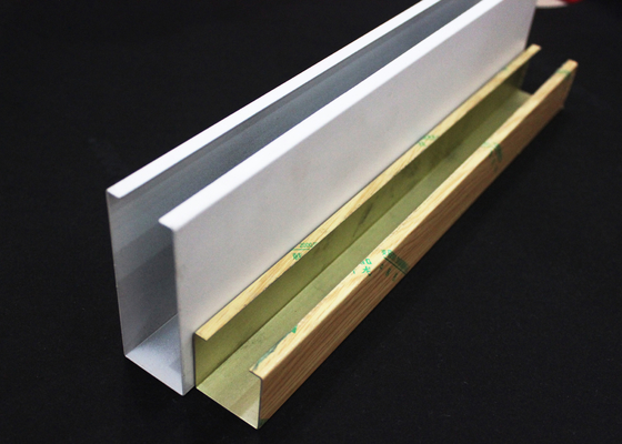 Beyaz Metal U-alüminyum Profil Ekranlı Tavan, Asma Tavan Fayansları
