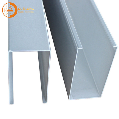 Dekoratif Ticari Metal Şerit Alüminyum / Alüminyum Bölme Tavan Panelleri 35mm Genişlik 150mm Yükseklik