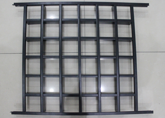 Metal Izgara Tavan Ticari Tavan Fayans Panel, Siyah 14 T-grid ile takın
